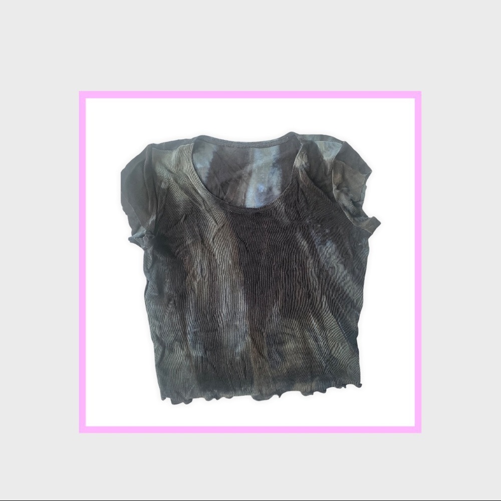 Vintage super stretch slinky tie dye crop top